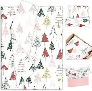100 Sheets Christmas Tissue Paper Boho Forest Tissue Paper