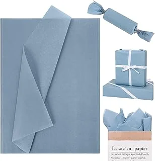 100 Sheets Dusty Blue Tissue Paper Pastel Blue Gift