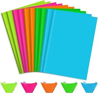 100 Sheets Neon Tissue Paper Fluorescent Color Wrapping