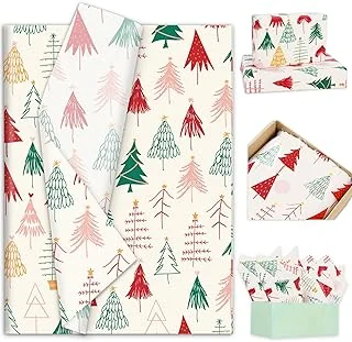 100 Sheets Christmas Tissue Paper Red Green Pink Xmas Tree