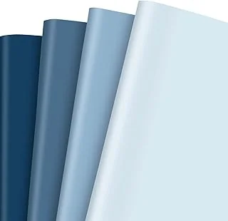 Dusty Blue Wrapping Paper - Not Roll - 4 Colors Gradient