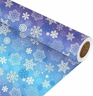 Winter Snowflake Wrapping Paper - Mini Roll - 17 In x 32.8